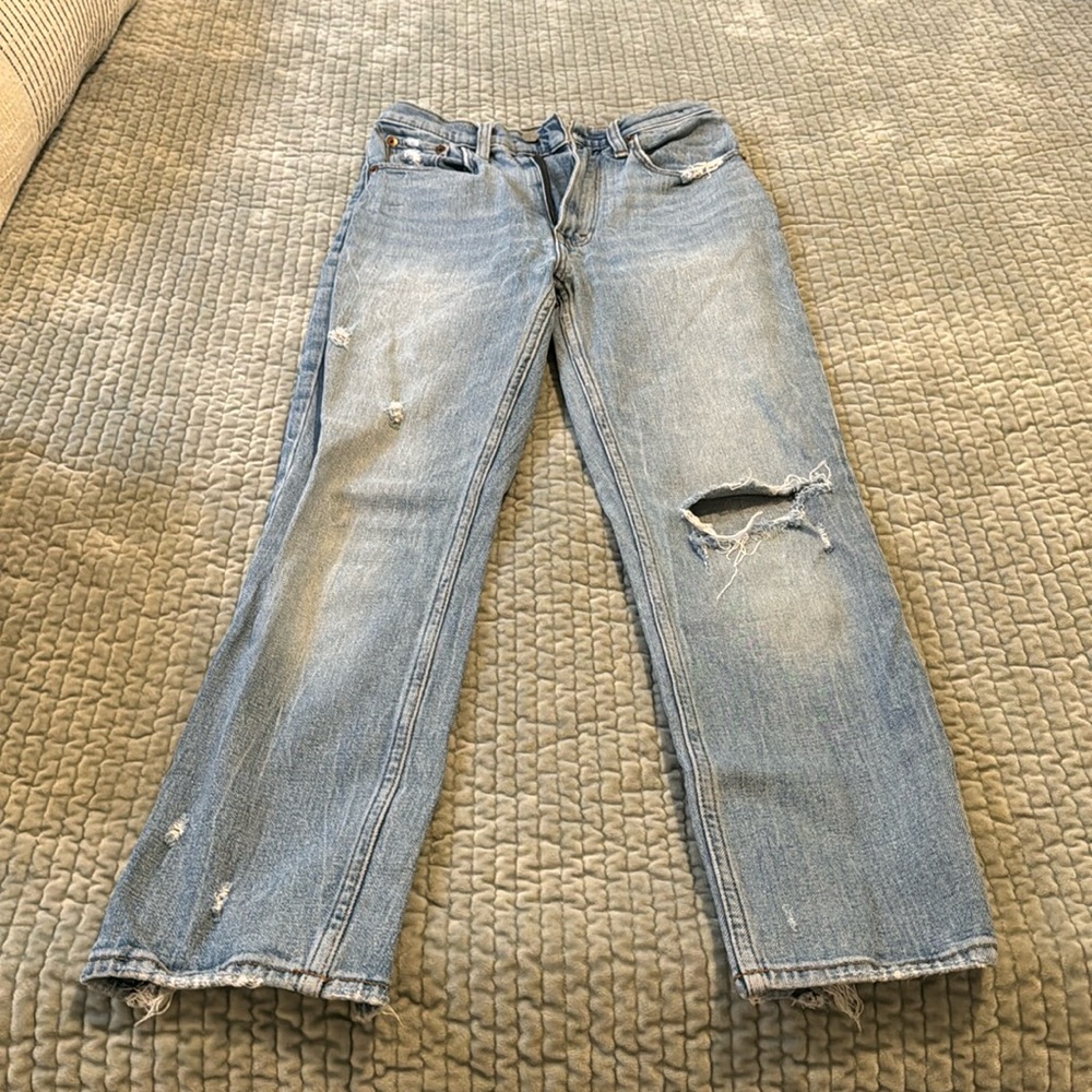 Abercrombie high rise mom jeans